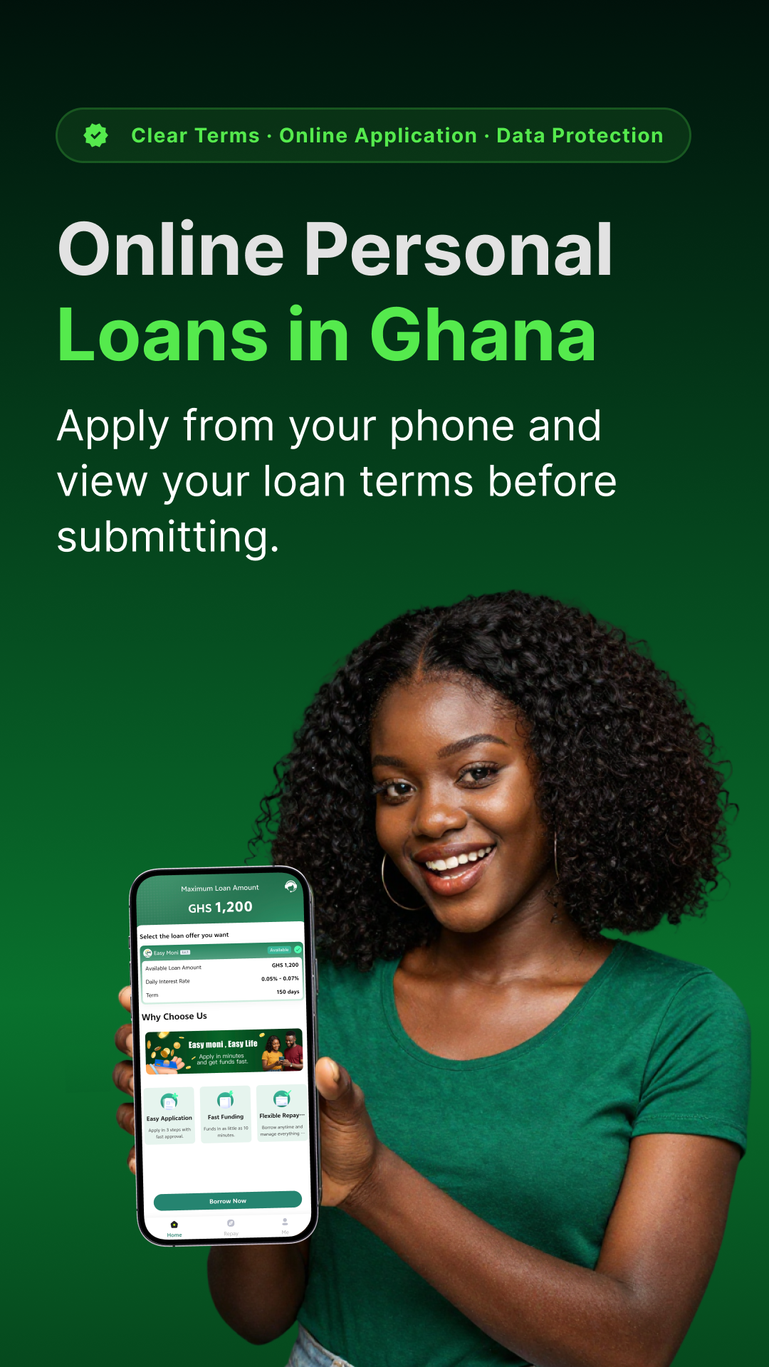 Easy Moni app screen 1