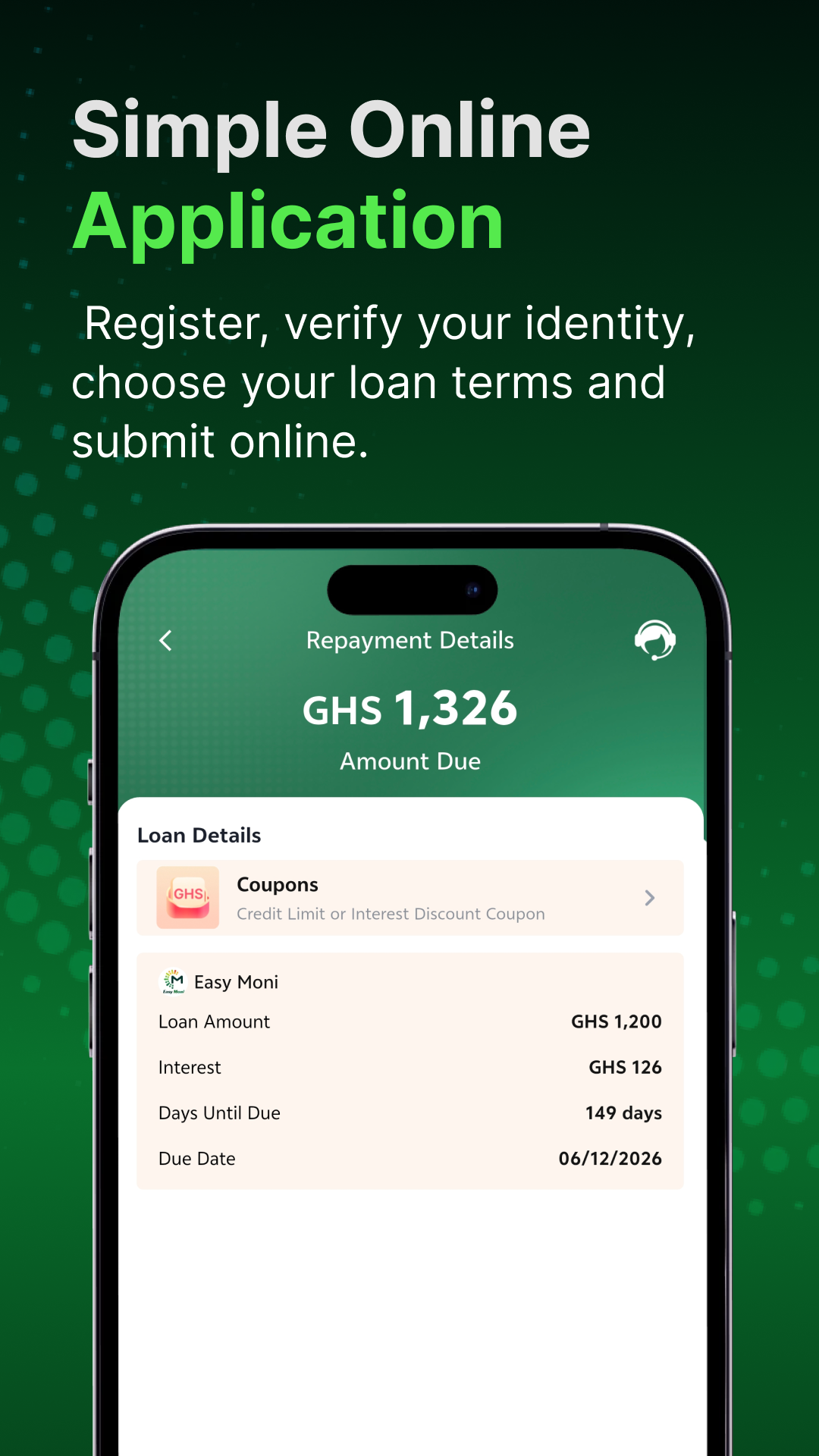 Easy Moni app screen 4